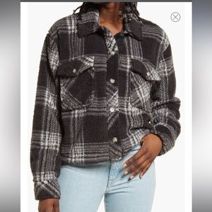 Thread & Supply Crop Fleece Shirt Jacket